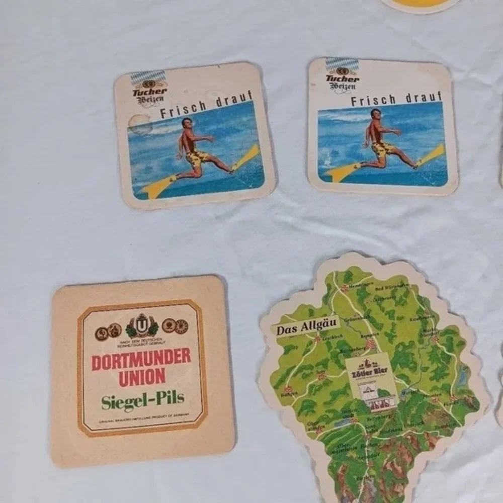 VTG International Beer Coaster Lot‎ of 20 - Amstel DAB Cardinal Beer Bar Decor